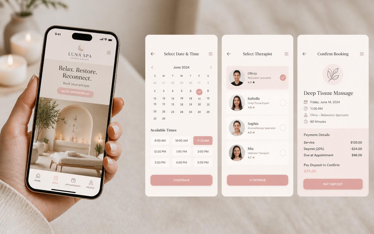 Online booking calendar and reminder system