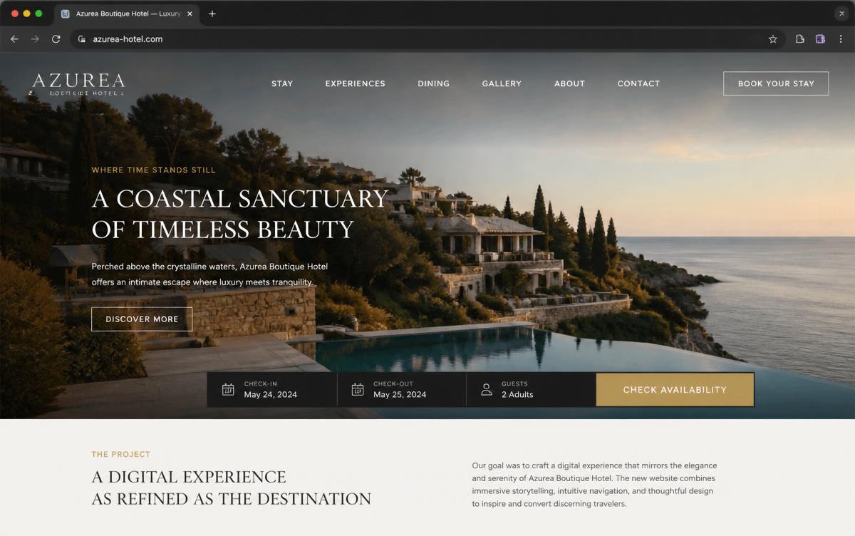 Modern browser and layout system mockup